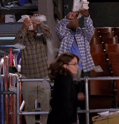 Boss Makes A Dollar I Make A Dime Tina Fey Raining Money GIF