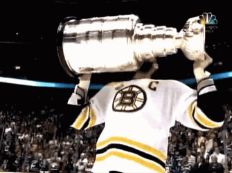 Boston Bruins Zdeno Chara Lifting Stanley Cup GIF