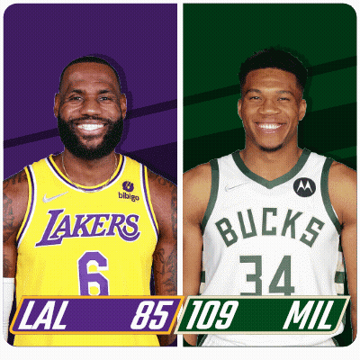 Boston Celtics And Atlanta Hawks Basketball Players Standing Together GIF