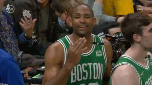 Boston Celtics Player Clapping In Stands GIF