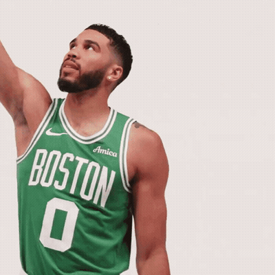 Boston Celtics Player Holding Trophy GIF