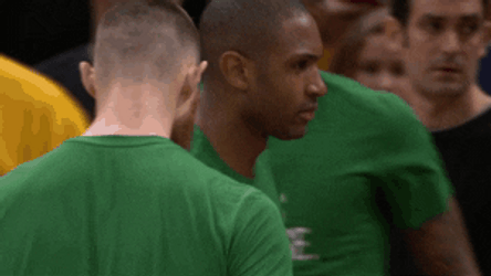 Boston Celtics Teammates Excited Chest Bump GIF