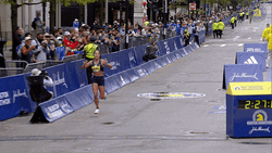 Boston Marathon Woman Running GIF