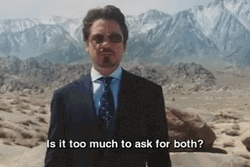 Both Robert Downy Iron Man GIF