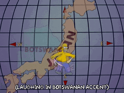Botswana Laughing Simpsons Map