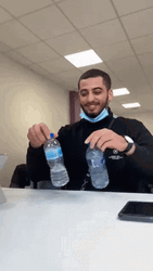 Bottle Flip Challenge Success GIF