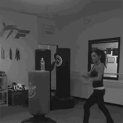 Bottle Got Roundhouse Kick GIF