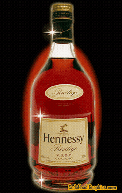 Bottle Of Hennessy Privilege V.S.O.P. Cognac GIF