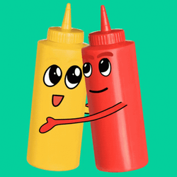 Bottle Of Ketchup Hugging GIF