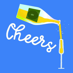 Bottle Of Prosecco Pouring Cheers GIF