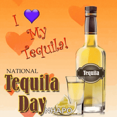 Bottle Of Tequila With Shot Glass GIF