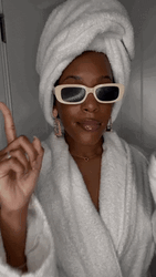 Boujie Girl Pointing Up GIF