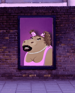 Boujie Lil Hippo Side Eye GIF