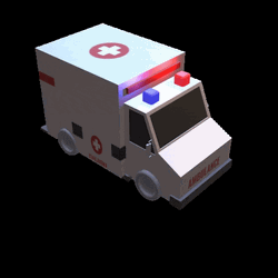 Bouncing Lego Ambulance GIF
