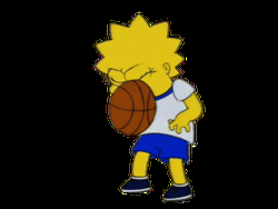 Bouncy Ball Hit Lisa's Face GIF