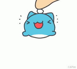 Bouncy Blue Cat Hanging GIF