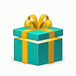 Bouncy Present In Green Box GIF