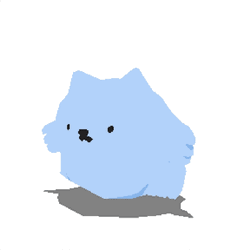 Bouncy Stout Blue Cat Spinning GIF
