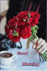 Bouquet For You Good Morning Rose GIF