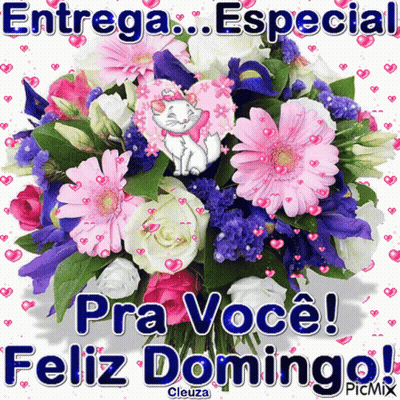 Bouquet Of Flowers Entrega Especial Pra Voce Feliz Domingo GIF