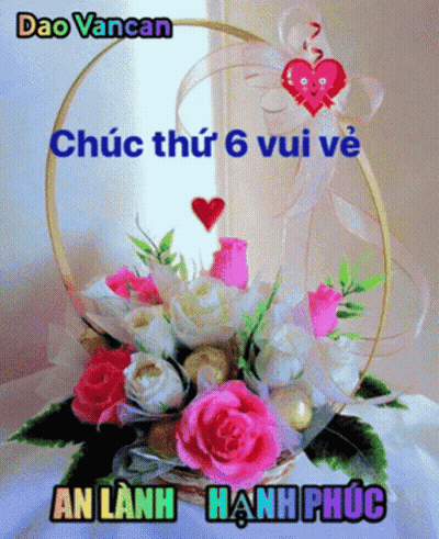 Bouquet Of Flowers In Basket GIF