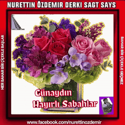 Bouquet Of Flowers In Vase Günaydın Hayırlı Sabahlar GIF