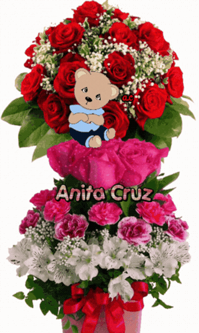 Bouquet Of Flowers With Anita Cruz GIF