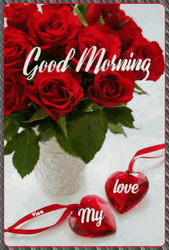 Bouquet Of Roses And Hearts Love Good Morning GIF
