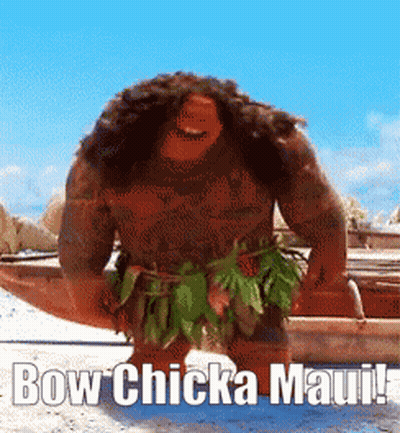 Bow Chicka Maui Cartoon Character GIF