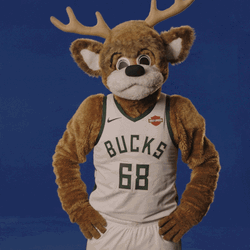 Bowing Down NBA Milwaukee Bucks Mascot GIF