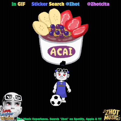 Bowl Of Acai With Bananas Blueberries And Strawberries GIF