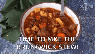 Bowl Of Brunswick Stew With Spoon GIF