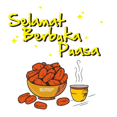 Bowl Of Dates And Cup Of Tea Sticker