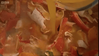 Bowl Of Food With BBC Written On It GIF