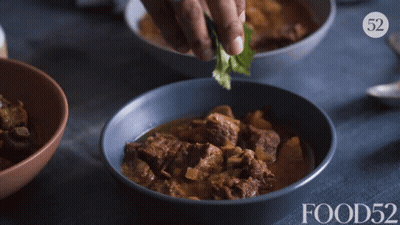 Bowl Of Food With Number 52 GIF