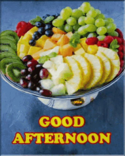 Bowl Of Fruit Saying Good Afternoon GIF