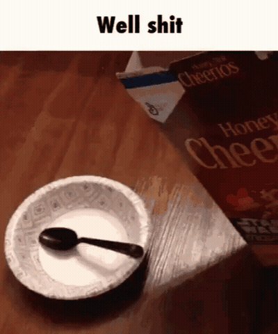Bowl Of Honey Bunches Of Oats Cereal With Spoon GIF