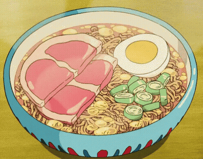 Bowl Of Noodles With Meat And Eggs GIF