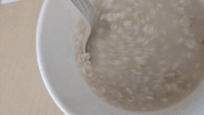 Bowl Of Oatmeal With Spoon GIF