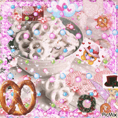 Bowl Of Pretzels With Picmix GIF