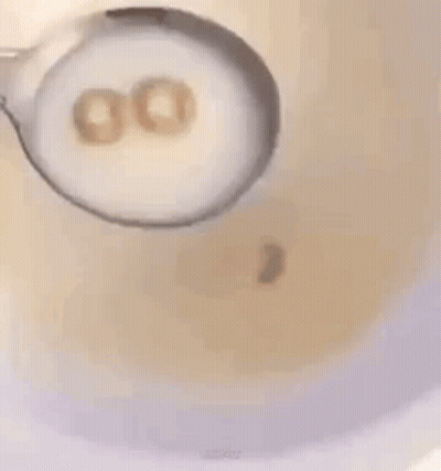 Bowl Of Soup With Spoon And Letters O O GIF