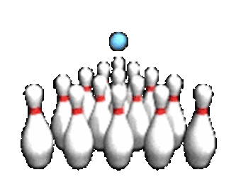 Bowling Alley Strike 3D Model Sticker GIF