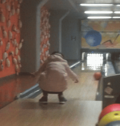 Bowling Alley With Bowling Ball Painting GIF