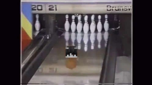Bowling Alley With Score 20 And 21 GIF