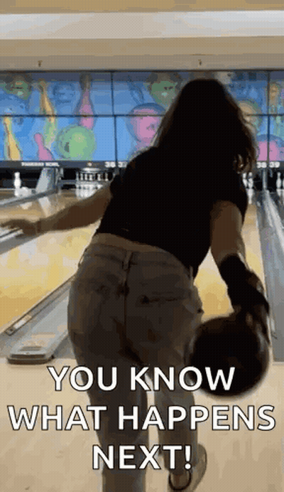 Bowling Alley With Sign Saying Bowling Alley GIF