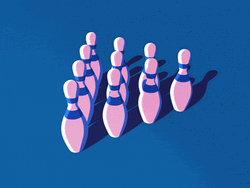 Bowling Ball Fail Pins Avoid Animation GIF
