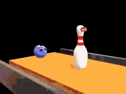 Bowling Ball Pin Slap Fight Animation GIF
