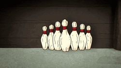Bowling Ball Strike Celebrate Animation GIF