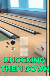 Bowling Pin Knocking Them Down GIF