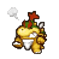 Bowser From Mario Bros Pixel Art Sticker